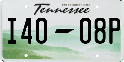 TN license plate I4008P