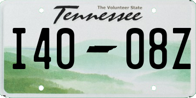 TN license plate I4008Z