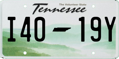 TN license plate I4019Y