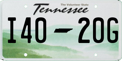 TN license plate I4020G