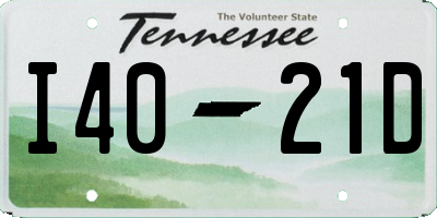 TN license plate I4021D