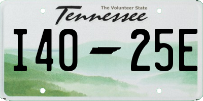 TN license plate I4025E