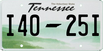 TN license plate I4025I