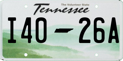 TN license plate I4026A