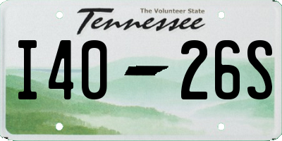 TN license plate I4026S