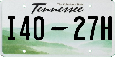 TN license plate I4027H
