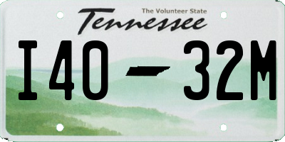 TN license plate I4032M