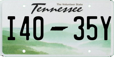 TN license plate I4035Y