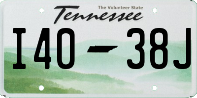 TN license plate I4038J