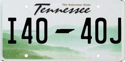 TN license plate I4040J