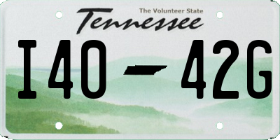 TN license plate I4042G