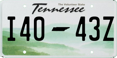 TN license plate I4043Z