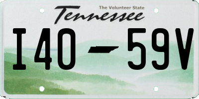 TN license plate I4059V