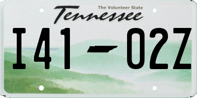 TN license plate I4102Z