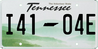 TN license plate I4104E