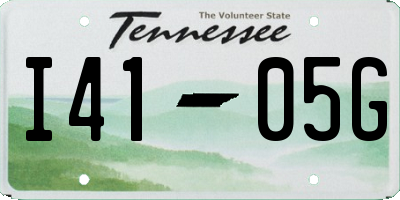 TN license plate I4105G