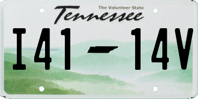 TN license plate I4114V