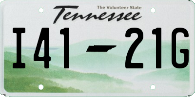 TN license plate I4121G
