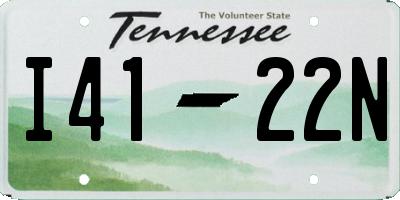 TN license plate I4122N