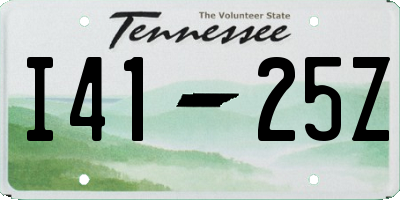 TN license plate I4125Z