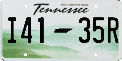 TN license plate I4135R