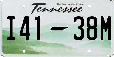 TN license plate I4138M