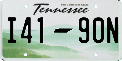 TN license plate I4190N