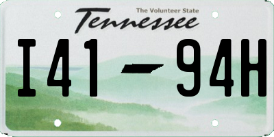 TN license plate I4194H