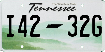 TN license plate I4232G