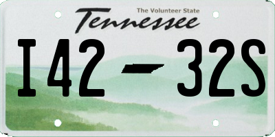 TN license plate I4232S