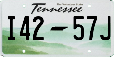 TN license plate I4257J