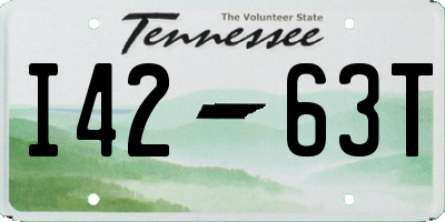 TN license plate I4263T