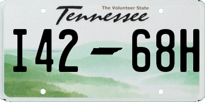 TN license plate I4268H