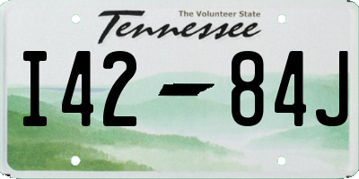 TN license plate I4284J