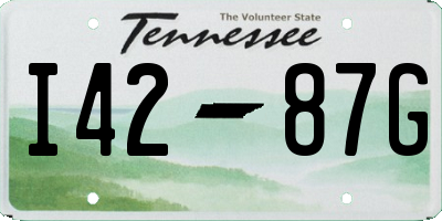 TN license plate I4287G