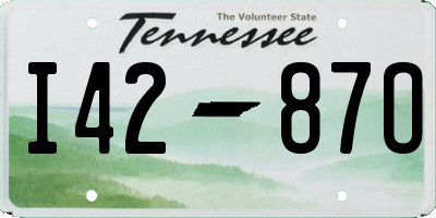 TN license plate I4287O