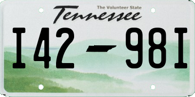 TN license plate I4298I