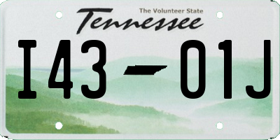 TN license plate I4301J