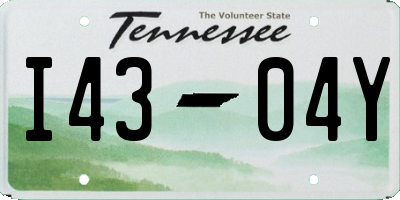 TN license plate I4304Y