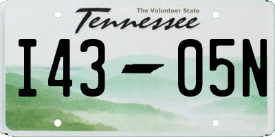 TN license plate I4305N