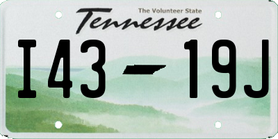 TN license plate I4319J