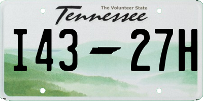 TN license plate I4327H