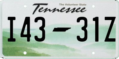 TN license plate I4331Z