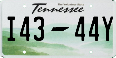 TN license plate I4344Y