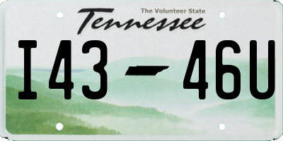 TN license plate I4346U