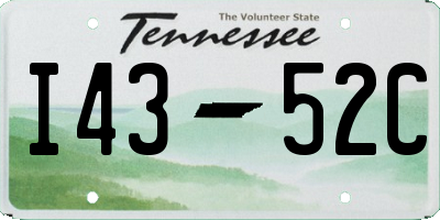TN license plate I4352C