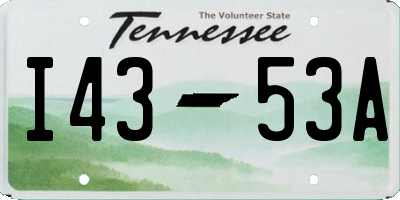 TN license plate I4353A