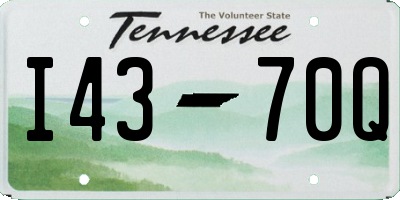 TN license plate I4370Q