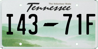 TN license plate I4371F