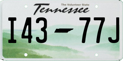TN license plate I4377J